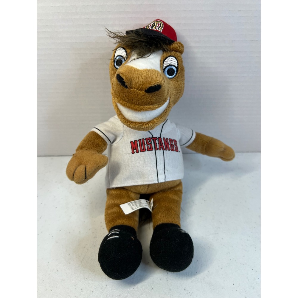 Mascot Factory Mustangs Baseball Homer The Horse Mascot Plush Brown White 11"
